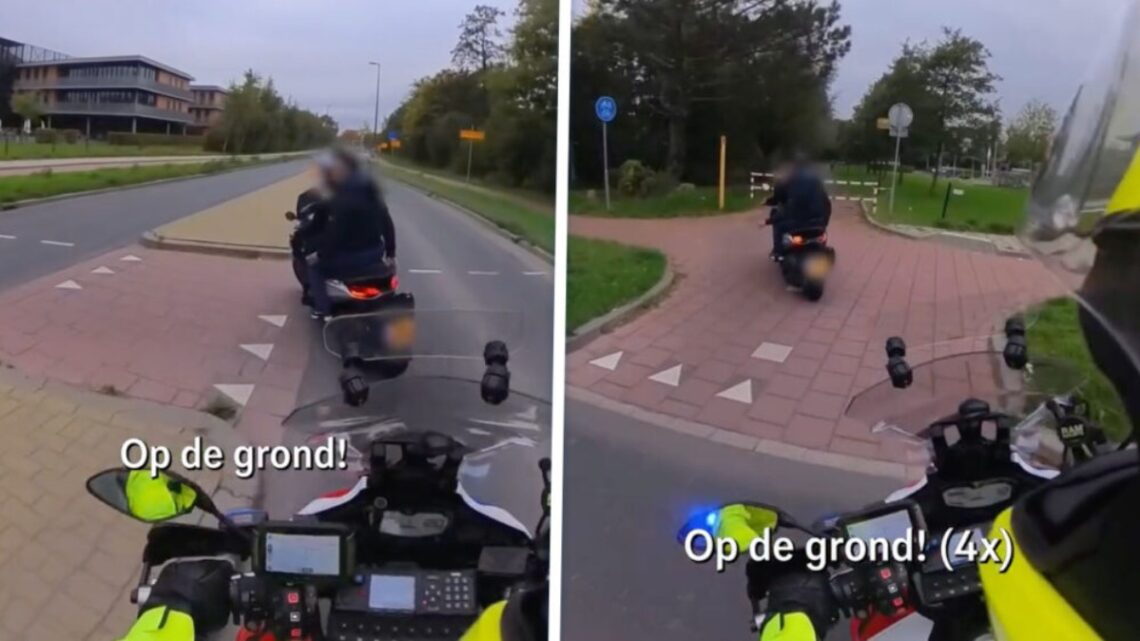 Bizarre achtervolging in Rotterdam: Scooter scheurt met 130 km/u over fietspad! Bizarre achtervolging in Rotterdam: Scooter scheurt met 130 km/u over fietspad!