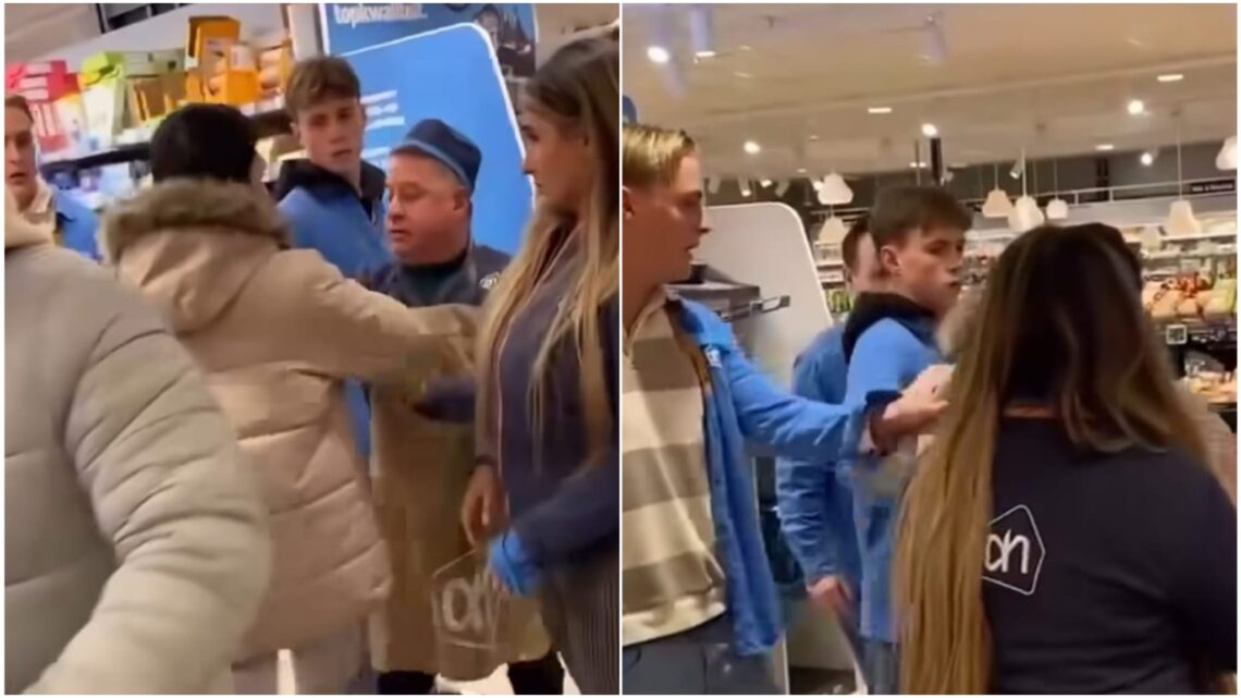 Bizar voorval in filiaal: Klant vliegt medewerker van de Albert Heijn aan! Bizar voorval in filiaal: Klant vliegt medewerker van de Albert Heijn aan!