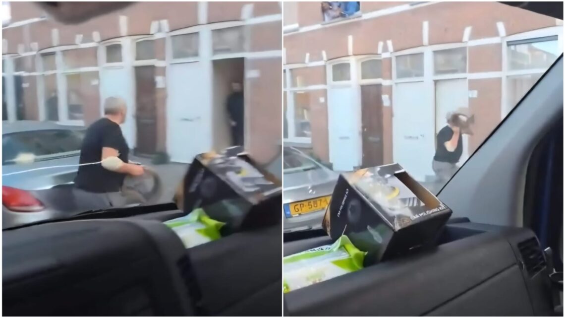 Bizarre beelden: Burenruzie in Den Haag loopt compleet uit de hand! Bizarre beelden: Burenruzie in Den Haag loopt compleet uit de hand!