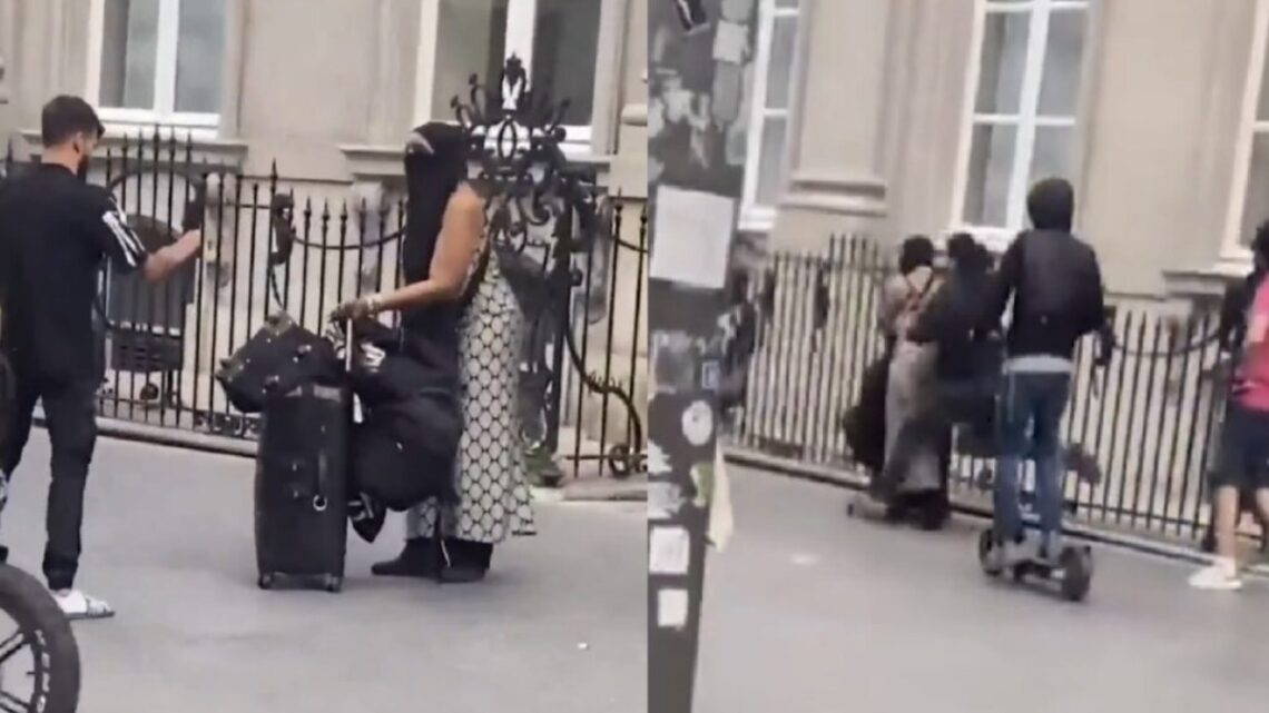 Bizarre beelden: Vrouw met Boerka onderuit getrapt in Antwerpen vanwege blote armen! Bizarre beelden: Vrouw met Boerka onderuit getrapt in Antwerpen vanwege blote armen!